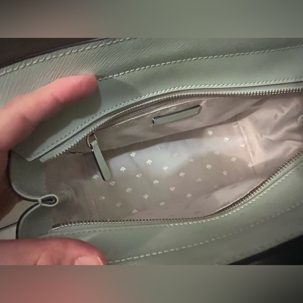 kate spade pastel mint green leather satchel - Picture 5 of 6